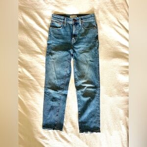 Madewell “Classic Straight Leg” Blue Relaxed Wash Jeans